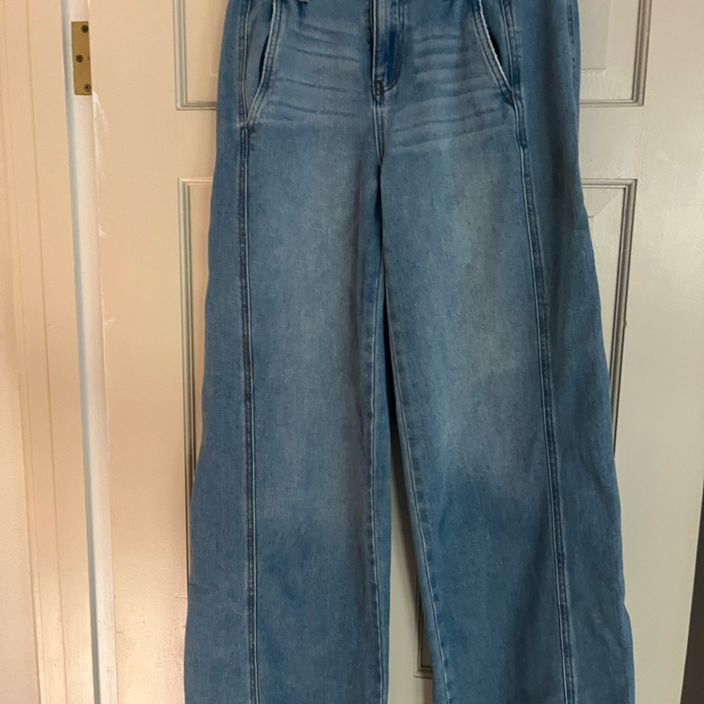 Women's Blue Wide-Leg Jeans